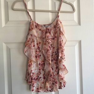 Floral camisole with ruffles. Size XS